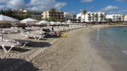Tramo de playa turstica con los hoteles cercanos a la playa