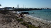 Vistas de la playa hacia el Puerto de La Savina