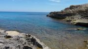 aguas profundas con algas y rocas en el fondo