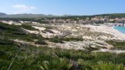 Plataformas de madera sobre dunas en Cala Mesquida